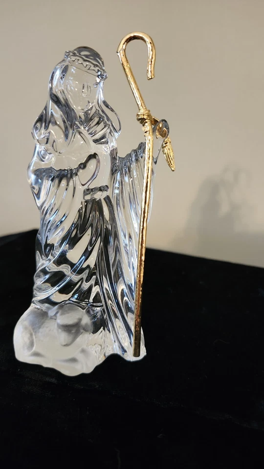 GORHAM CRYSTAL Nativity - Shepherd w/ Frosted Lamb - Image 1 of 4