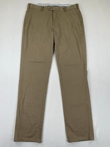 Peter Millar khaki Anzughose für Herren 36 x 33 "hellbraun beige Pima-Baumwolle schmal gerade - Bild 1 von 9