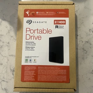 Disco duro externo portátil Seagate de 2 TB - PC/Mac/Chromebook - Nuevo y sellado - Imagen 1 de 1