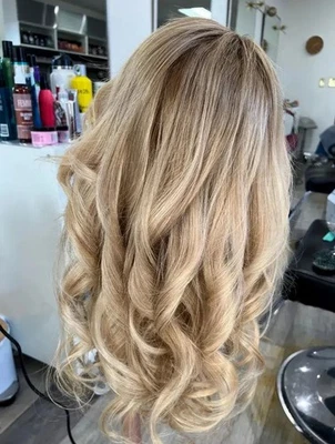 Peluca Highlight Rubia Ceniza con Raíces Oscuras Peluca de Cabello 100% Humano 13x4 Peluca Frontal de Encaje Foto 1 de 4