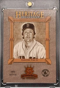 2002 Donruss Diamond Kings Heritage Collection Carlton Fisk #HC-10 HOF - Picture 1 of 2