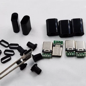 10PCS USB3 1 Type C Male Connector Solderable PCB Black or White Shell - Picture 1 of 47