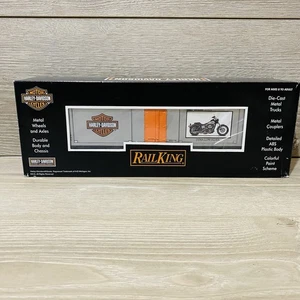 MTH Rail King Harley 40' Window Boxcar w/ '01 Dyna Low Ride ITEM #30-74196 - Picture 1 of 7