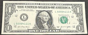 2021 San Francisco $1 Bill January 11th 2004 Birthday/Anniversary Low Sum 9 Note - Picture 1 of 2