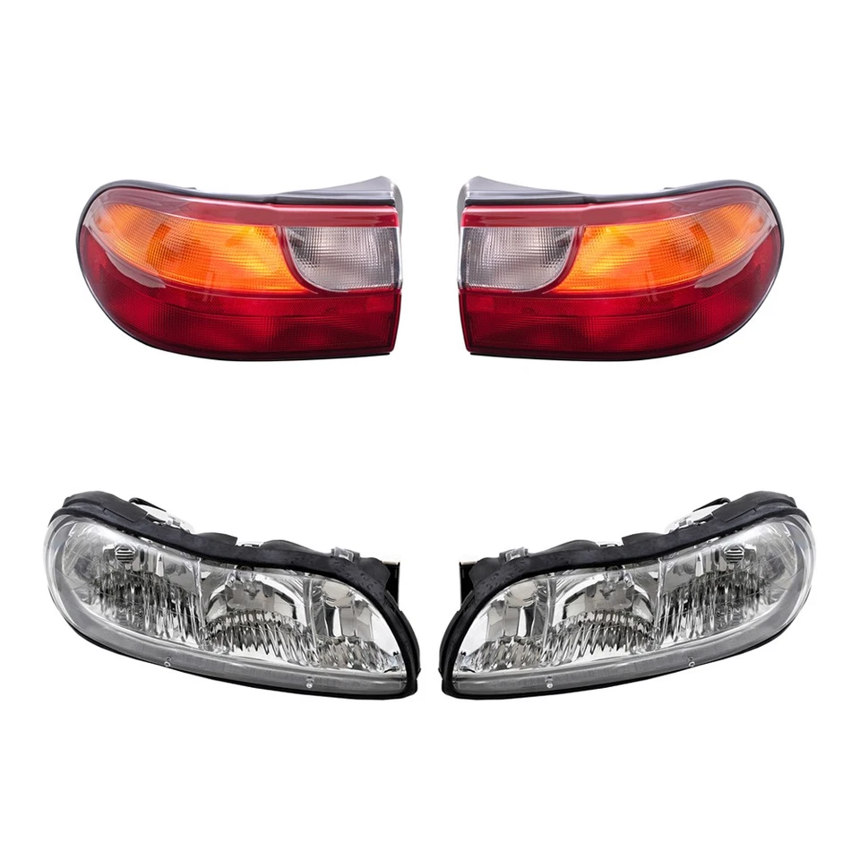 Juego de 4 faros y luces traseras para Malibu 1997-2003 Foto 1 de 4
