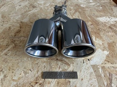 Terminale di scarico doppio diametro 101 mm con bordatura cromata - AG Works - Immagine 1 di 4
