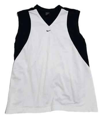 Camiseta deportiva de baloncesto vintage Nike para mujer grande 12-14 azul Y2K Center Swoosh Foto 1 de 4