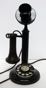 Telefono a candela Western quadrante elettrico restaurato con sottoinsieme - Foto 1 di 11