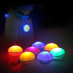 LED Dog Collar Light Clip-on LED Tag Disc Safety Flashing Night Walking Camping - Picture 1 of 19