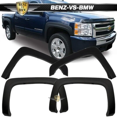 Fits 07-14 Chevy Silverado OE Factory Long Bed PP Fender Flares Cover Foto 1 de 4