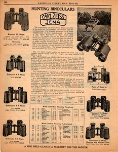 Druckanzeige Carl Zeiss Jena Jagdfernglas Binoctar Telexem Silvamar 1936 - Bild 1 von 2