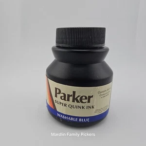 NOS Parker Super Quink Ink Washable Blue Encre Super Quick 72ml - Picture 1 of 4