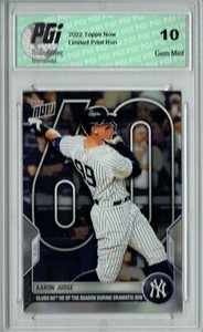 Aaron Judge 2022 Topps Now #929 60 Home Runs! Trading Card PGI 10