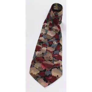 Geoffrey Beene Mens Silk Regular Tie Necktie Multi-Color Floral Black - Picture 1 of 3