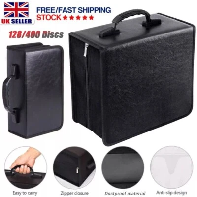128/400 CD DVD Carry Case Disc Storage Holder CD Sleeve Wallet Bag Organizer New - Image 1 of 4