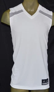 NEW JORDAN PRIME FLY JERSEY SLEEVELESS BASKETBALL MENS L LARGE WHITE SHIRT  - Picture 1 of 4