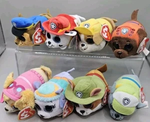 TY Paw Patrol Beanie Boo Teeny Tys Bundle Complete Set of 8 Toys - New With Tags - Picture 1 of 9