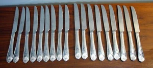 18 Reed Barton Ribbon Crest 9 Steak Knives and dinner Steak knives 9.25"  - Picture 1 of 4