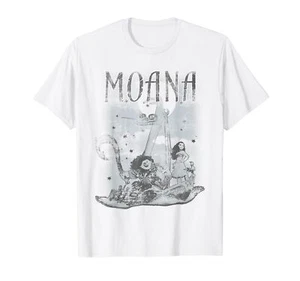 Disney Moana Maui And Moana Boat Sketch T-Shirt_ - Picture 1 of 1