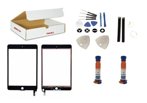 Kit de reparación de pantalla para iPad Mini 4 A1538 A1550 negro digitalizador de vidrio de repuesto - Imagen 1 de 4