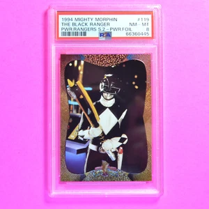 1994 Mighty Morphin Power Rangers Series 2 #119 Black Ranger Foil SP PSA 8 NmMt - Bild 1 von 1