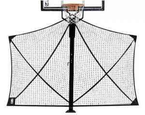 8’x10’ Faltbares Basketball Backstop Netz Allwetter, Schwarz Leicht zu falten Stahl - Bild 1 von 5
