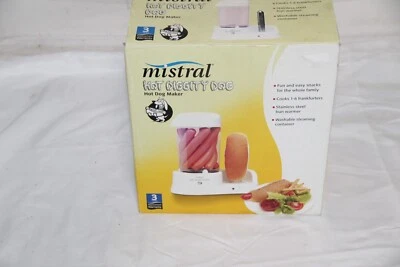Mistral Hot Diggity Dog Hot Dog Maker Cooks 1-6 Franks, Bun Warmer free post M - image 1 of 4
