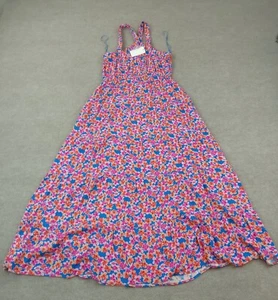 Skies Are Blue Dress Womens Large Pink Floral Sleeveless Long Sundress High Neck - Picture 1 of 10
