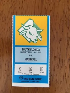 BIGLIETTO STUB DAL 1991-1992 USF VS MARSHALL - Foto 1 di 2