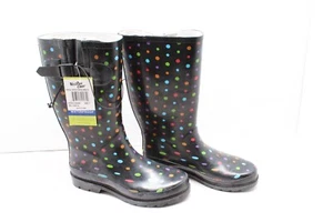 Western Chief Womens Dipsy Dots Waterproof Polka Dot Rain Boots Shoes Size 7 - Picture 1 of 4