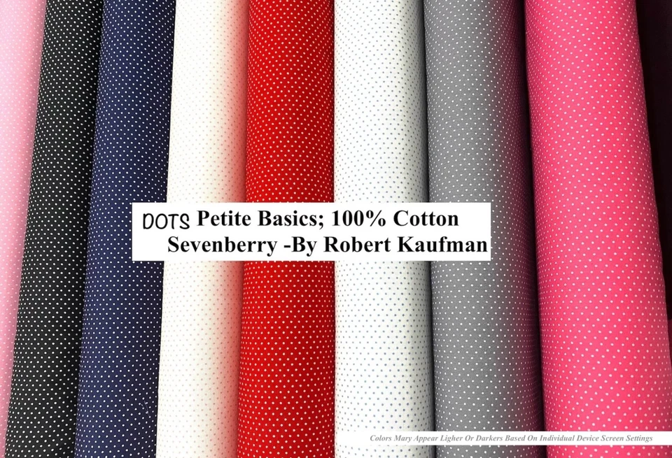 Sevenberry Petite 100 % tela algodón punto micro Robert Kaufman elige puntos de color Foto 1 de 1