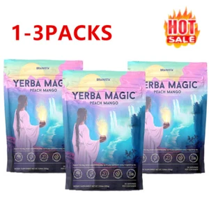 1-3X Yerba Magic té instantáneo en polvo yerba mate 30-90 porciones melocotón sabores mango - Imagen 1 de 17