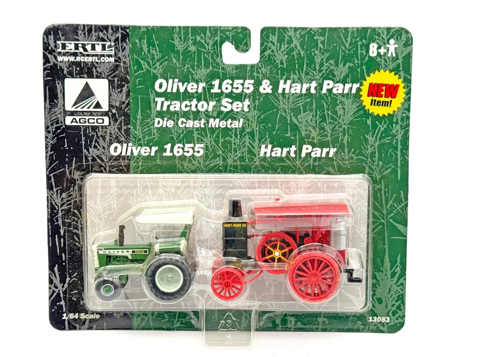 1/64 Oliver 1655 Tractor With Canopy & Hart Parr 60 Steam Tractor Set - Image 1 of 1