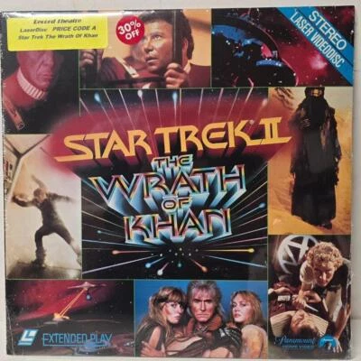 STAR TREK WRATH OF KHAN no barcode 1ST PRESSING LASERDISC LASER DISC NEW SEALED - Image 1 of 2