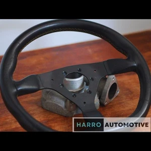 OZ Racing Leather Steering Wheel D Shape 90s 350mm JDM Vintage Italy Momo - Bild 1 von 11