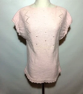 GIANNI VERSACE VINTAGE '99 ROSA SUÉTER DOLMAN CACHEMIR SEDA LANA AGUJEROS - Imagen 1 de 12
