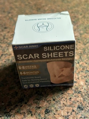 Scar Away. Silicone Scar Sheets. Sheet Size 4cm x 1.5m).Exp.01/27/2028. New - Image 1 of 4