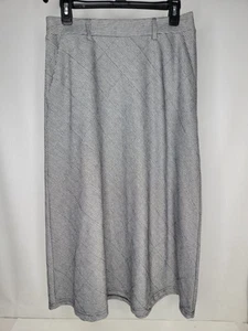 Cato Women's Skirt Size Small Black & White Maxi Long Stretch Unlined Belt Loops - Picture 1 of 7