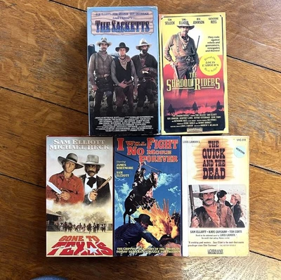 Lot Of 5 Sam Elliott VHS Tapes Western Movies Foto 1 de 2
