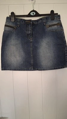 Women's Papaya Denim Mini Skirt Size 14  Blue — 第 1/3 张图片