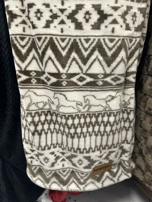 Wrangler Oversized 60X70 Ultra Plush Throw Blanket Western Aztec Super Soft Cozy - Image 1 of 2
