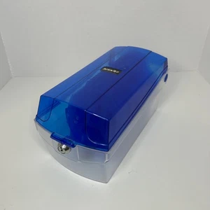 InterAct Disc Storage Organizer CD DVD 20 Slot Holder File Blue Locking w/ Key - Picture 1 of 7