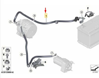 MINI CLUBMAN F54 Battery Cable/Starter Cable 12428654632 NEW GENUINE - Image 1 of 2