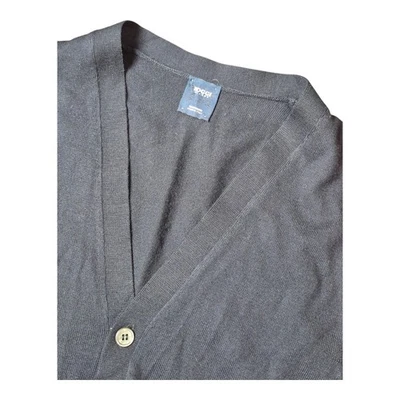 Chaleco Suéter Boggi Milano Para Hombre Mediano Azul Marino Botón Frontal Hecho en Italia Lana Foto 1 de 4