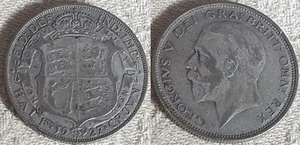 1927 King George V Silver Half Crown Coin - Picture 1 of 3