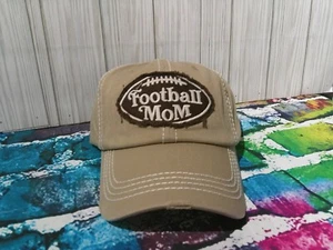 Womens Brown Football Mom Ballcap - Picture 1 of 3