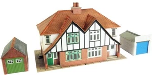 Metcalfe OO scale Semi Detached Houses color printed kit PO266 - Picture 1 of 6