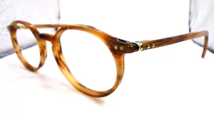 Lunor Mod. 226 Col. 03 Brown Stripe Eyeglasses Frames Made in Germany - Picture 1 of 10