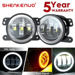 Pair 4 Inch Fog Light Driving Lamp LED bulbs Right Left Side Car Accessories - Picture 1 of 16
