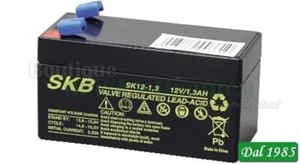BATTERIA AL PIOMBO 12VOLT - 1,3 AH MARCA SKB SK12-1,3 F1 - Foto 1 di 1